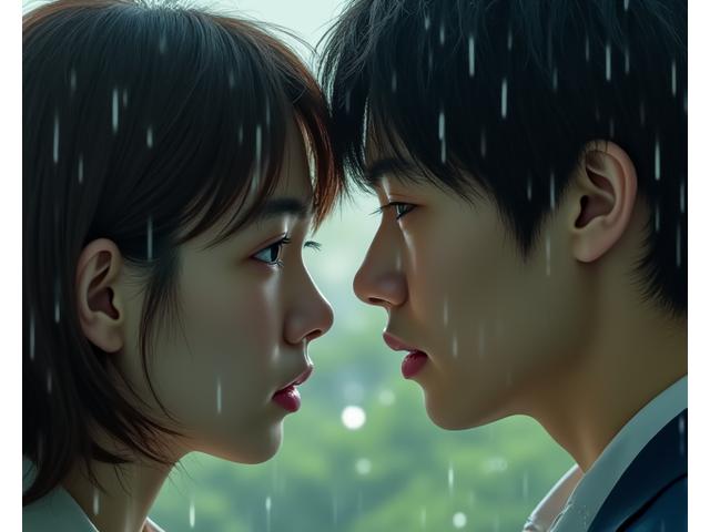 感動的な表情の俳優がいる日本ドラマ映画のクローズアップ